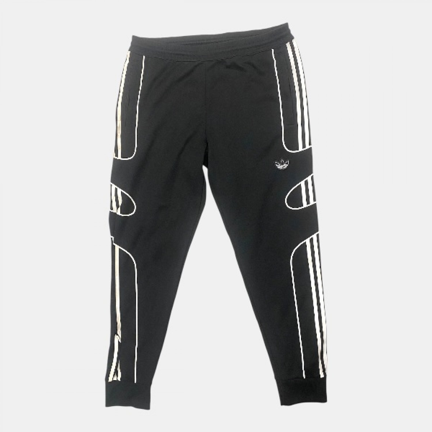 Adidas Originals Graphic Track Pants Black White Pre Owned
